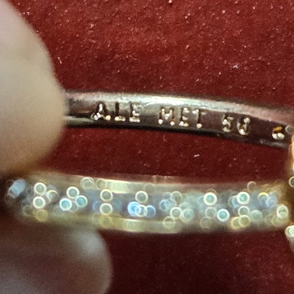 Pandora Timeless Sparkling Teardrop halo 14K Gold plated ring size 7.5 - Picture 7 of 7